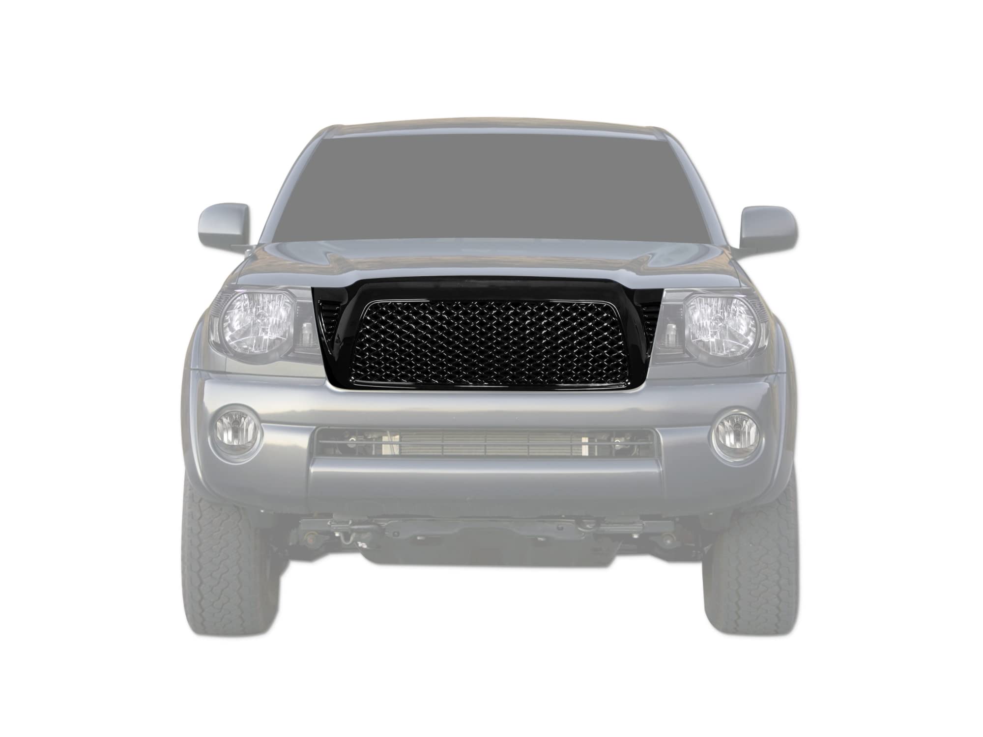 7150270 Armordillo USA Mesh Front Hood Grille - Gloss Black Fits 2005-2011 Toyota Tacoma