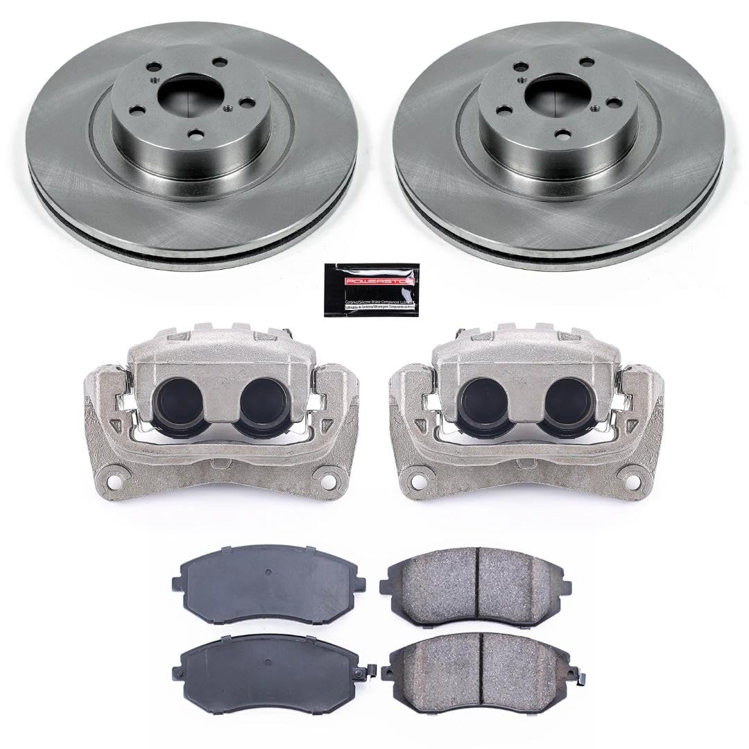 Power Stop KCOE3038A Replacement Autospeciality Front Caliper Kit- OE Rotors, Ceramic Brake Pads, Calipers For Baja, Forester, Impreza, Legacy, Outback [Model Specific]