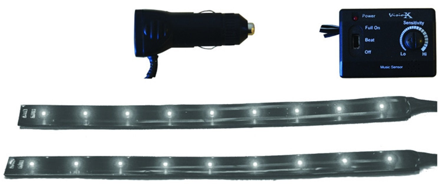 Vision X HIL-FM12G Lighting 12" Green Flexible LED Light Bar - Pack of 2