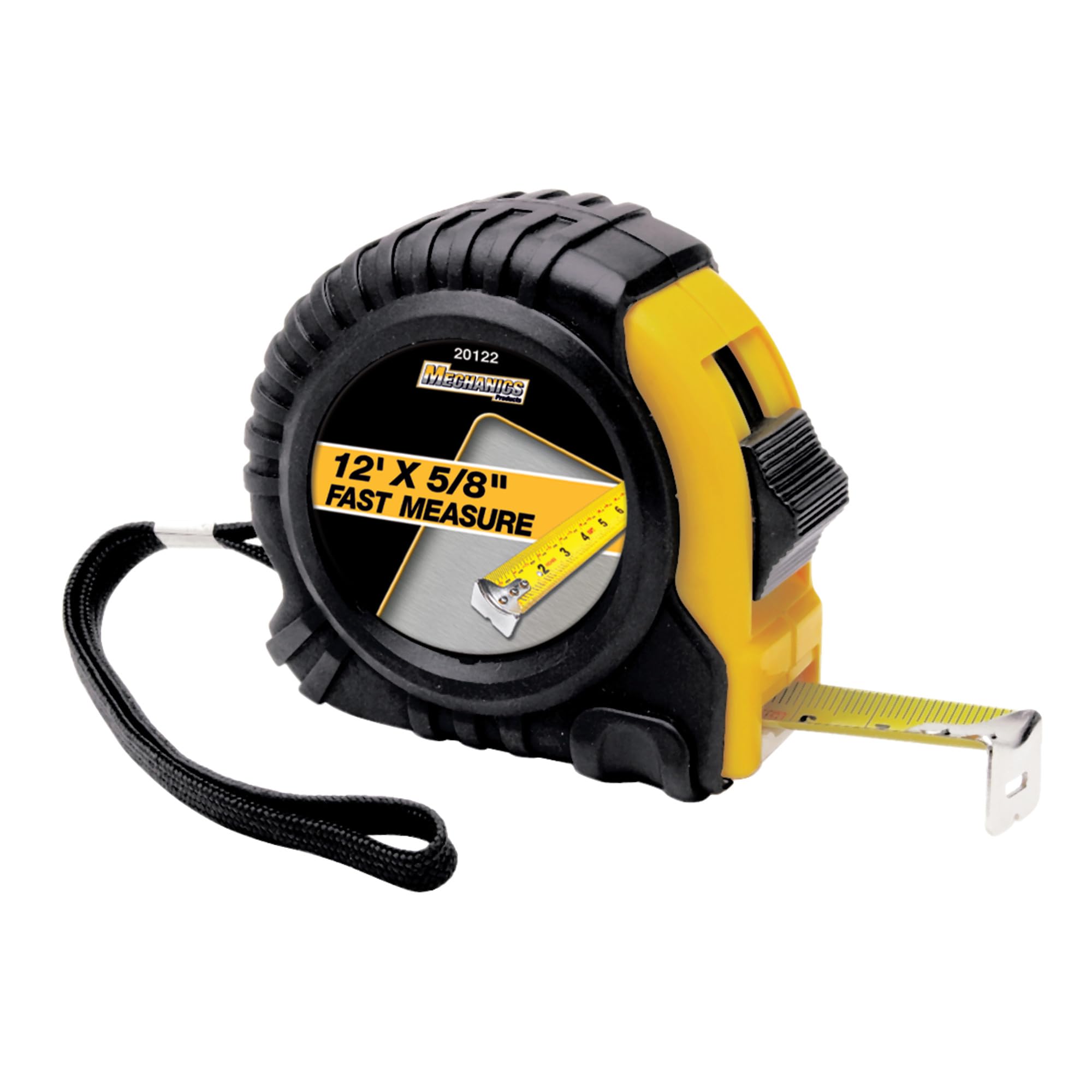 Cushion Grip Performance Tool 20122 Tape Measure - Easy-to-Read 5/8-Inch x 12 feet Measure for Accurate and Reliable Measurements
