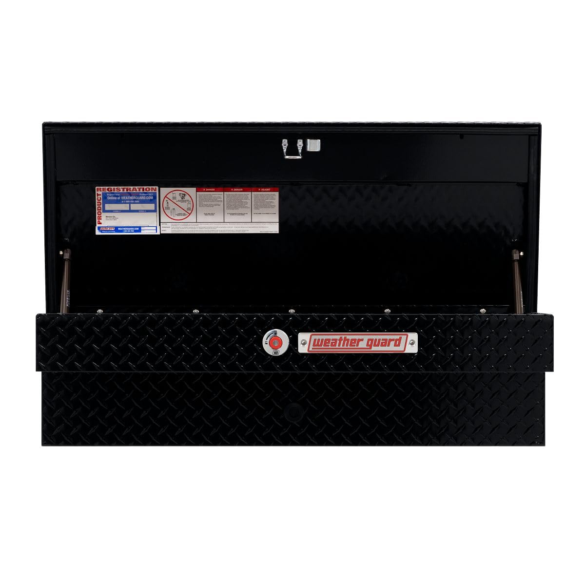 Weather Guard 41in Model 184-5-04 Lo-Side Truck Box, Aluminum, Gloss Black, 3.0 cu ft capacity