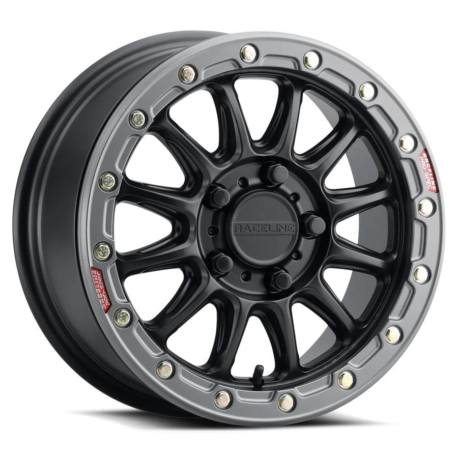 Alpha Black RACELINE W/Gunmetal Ring 15X7 5X114.3 +53