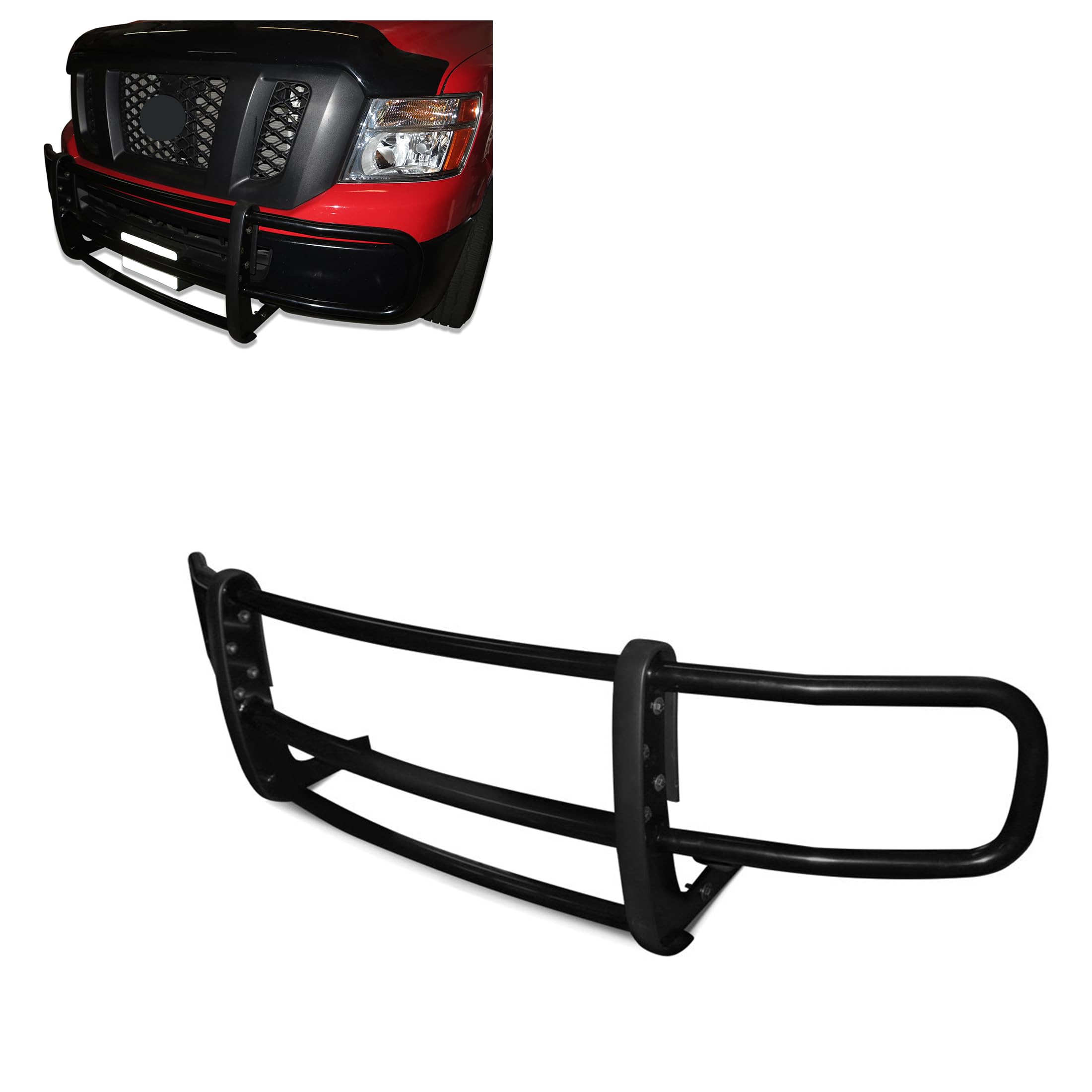 SPARTAN Black Horse Grille brush Bumper Guard Modular Black Compatible with 12-25 NV1500|2012-2025 Nissan NV2500|2012-2025 Nissan NV3500-17NINVMA
