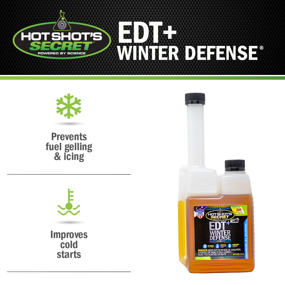Winter Defense, Hot Shot's Secret EDT+ 7-in-1 Anti-Gel Diesel Fuel Additive