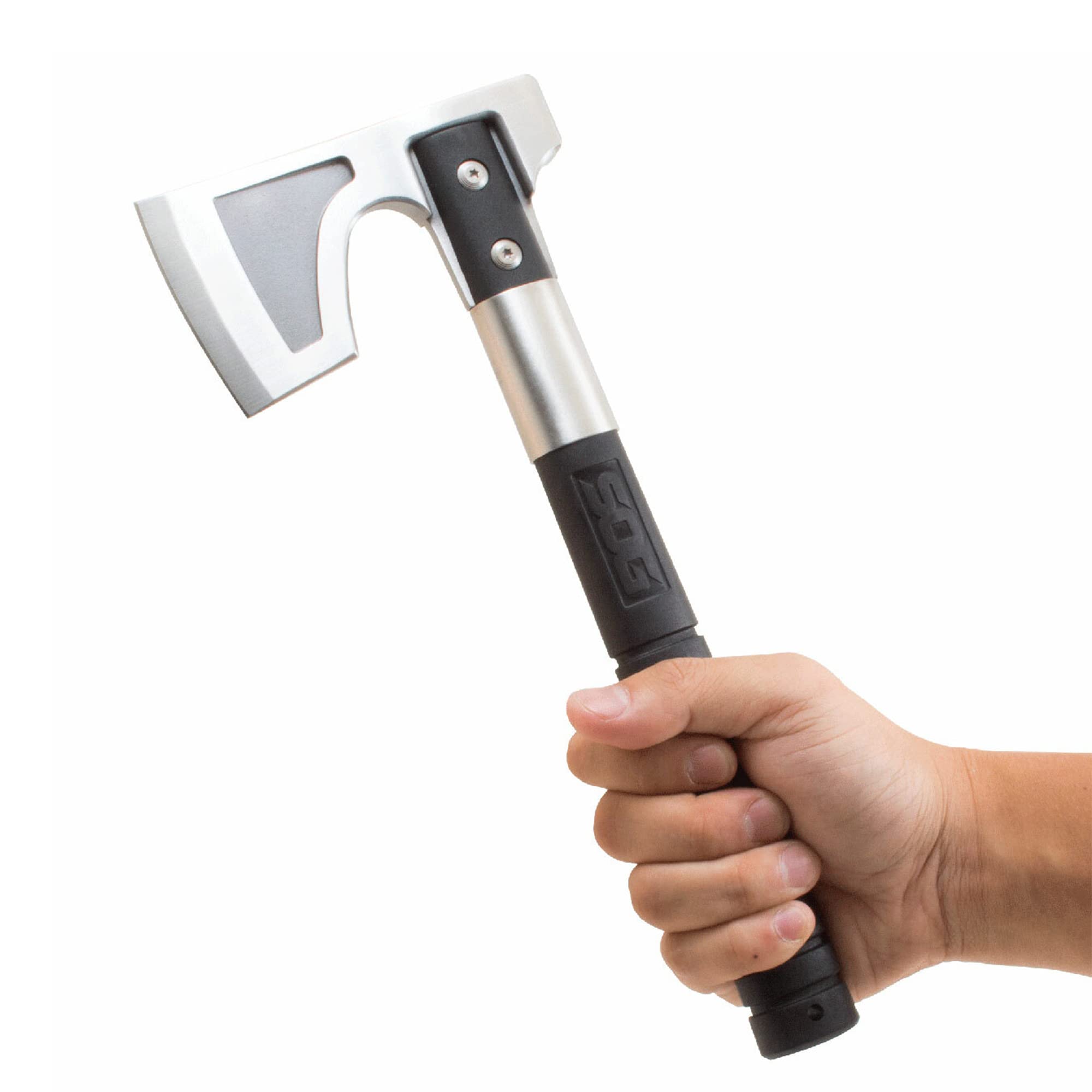 SOG Camp Axe- Camping and Compact Survival Hatchet/Hammer Tool with Sheath and 3.1 Inch Bushcraft Axe Edge (CH1001-CP)