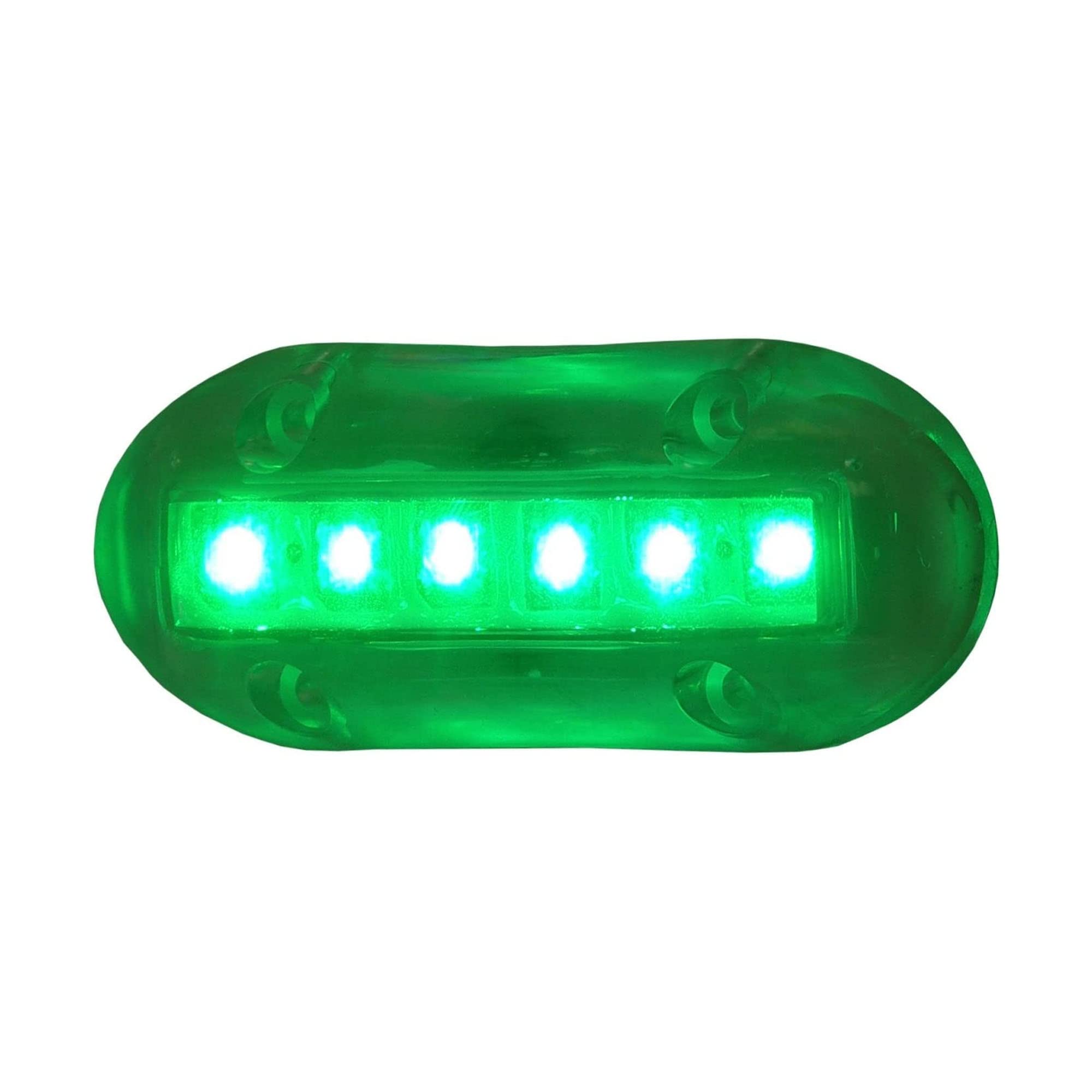 T-H Marine Boat Underwater Lights - High-Intensity Surface Mount Waterproof Lighting - Use Above or Below Water - Multi-Purpose Use and Low Power Draw - Green