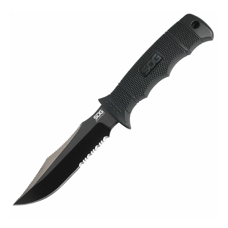 SOG Seal Elite Pup Tactical Fixed Blade- Survival and Hunting Knife with Sheath, 4.75 Inch Combat Knife Blade (E37T-K)