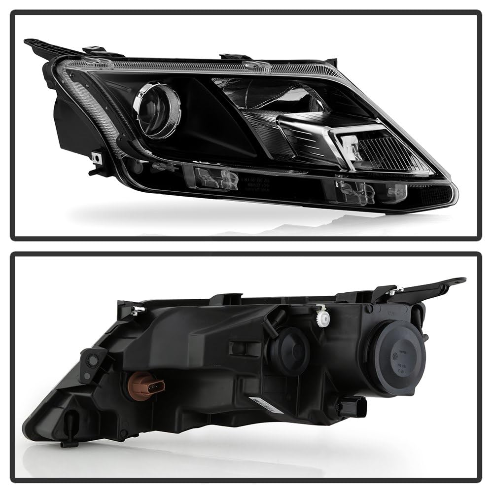 Ford Fusion 10-12 Spyder (POE) Halogen Projector Headlights - OE Color Black - Low Beam-H11(Not Included) ; High Beam-H7(Not Included) ; Signal-3157(Included) - OE Right