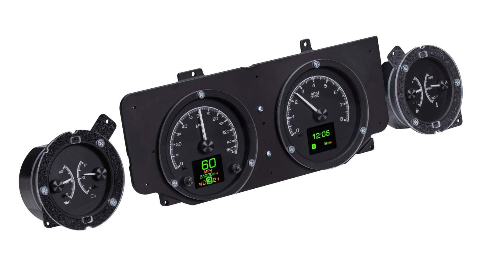 Dakota Digital Customizable 69 70 Ford Mustang Gauges Kit Black HDX-69F-MUS-K