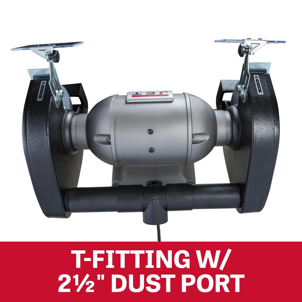 JET 10-Inch Bench Grinder Industrial, 1800 RPM, 1-1/2 HP, 115V 1Ph (Model IBG-10)