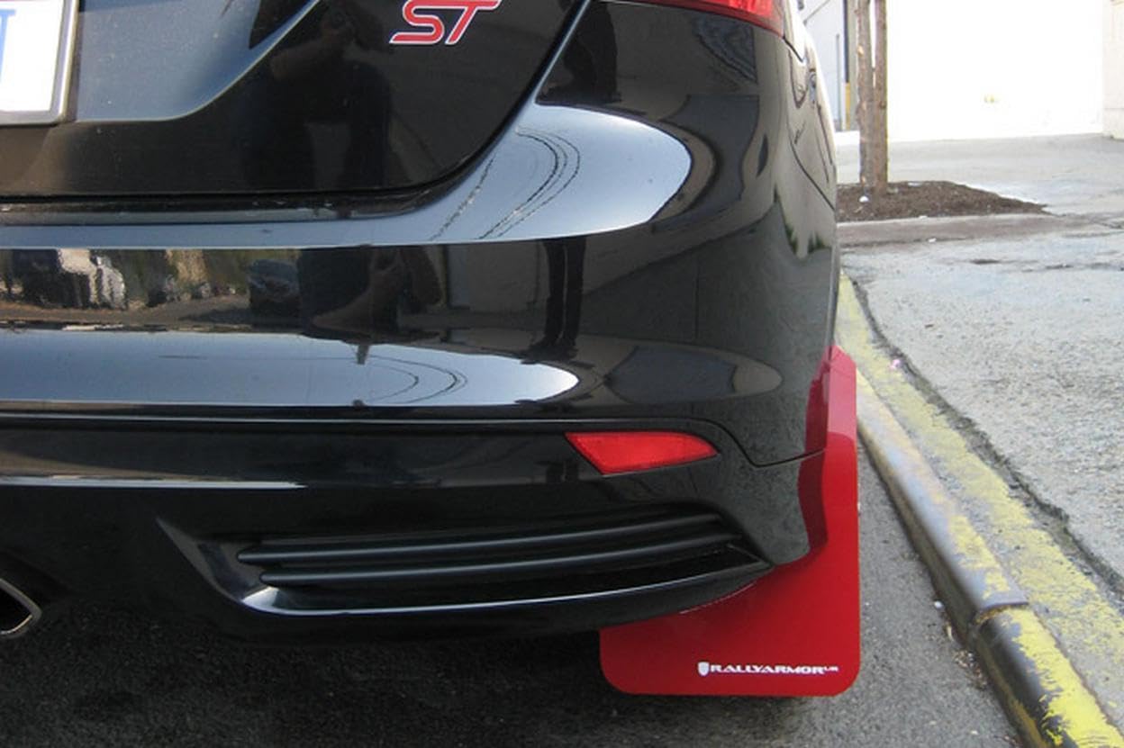 Rally Armor Black, Blue MF27-UR-BLK/BL Mud Flap with Logo (13+ Ford Focus ST), 1 Pack