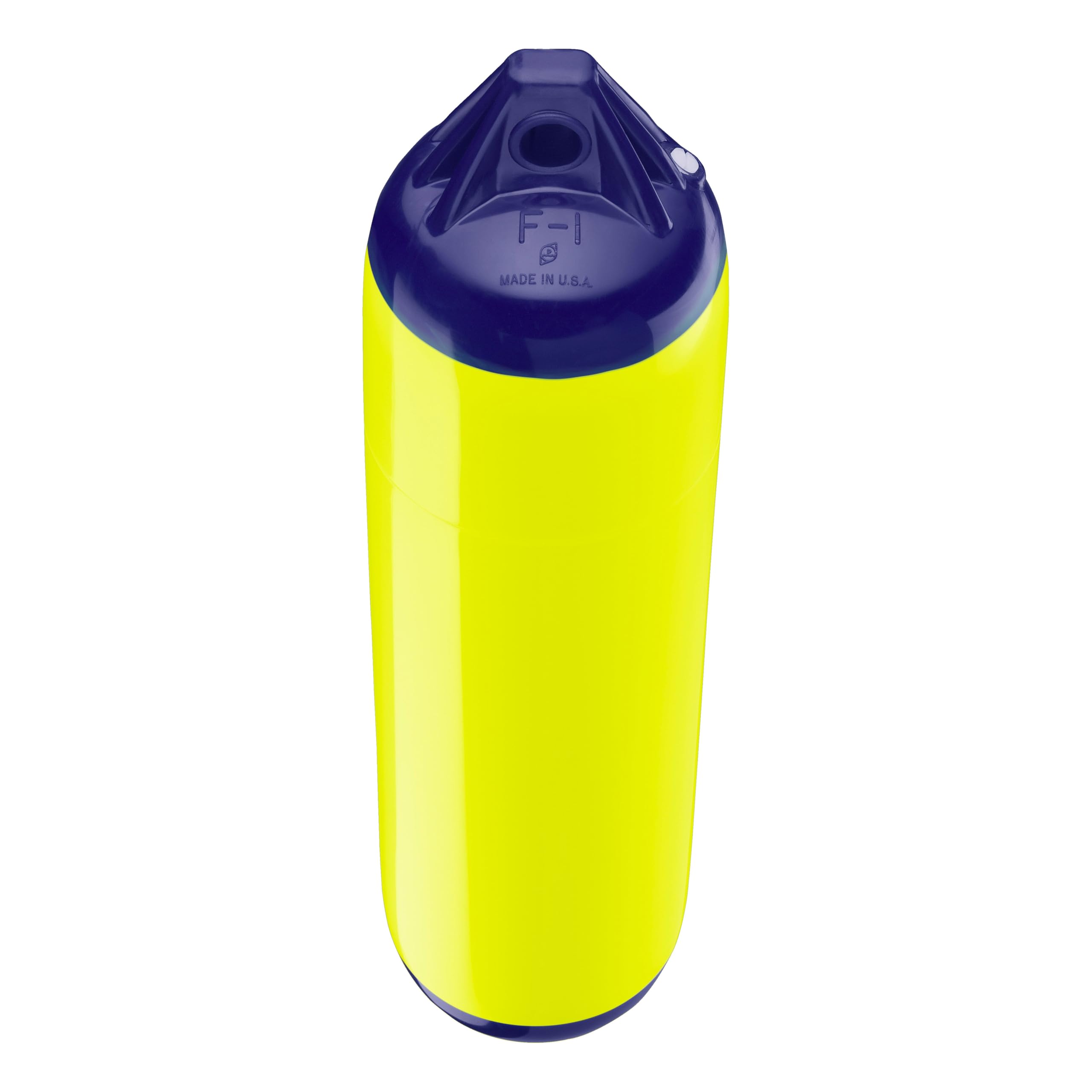 Polyform F-Series Boat Fender Standard F-1 Blue Ropehold - Saturn Yellow