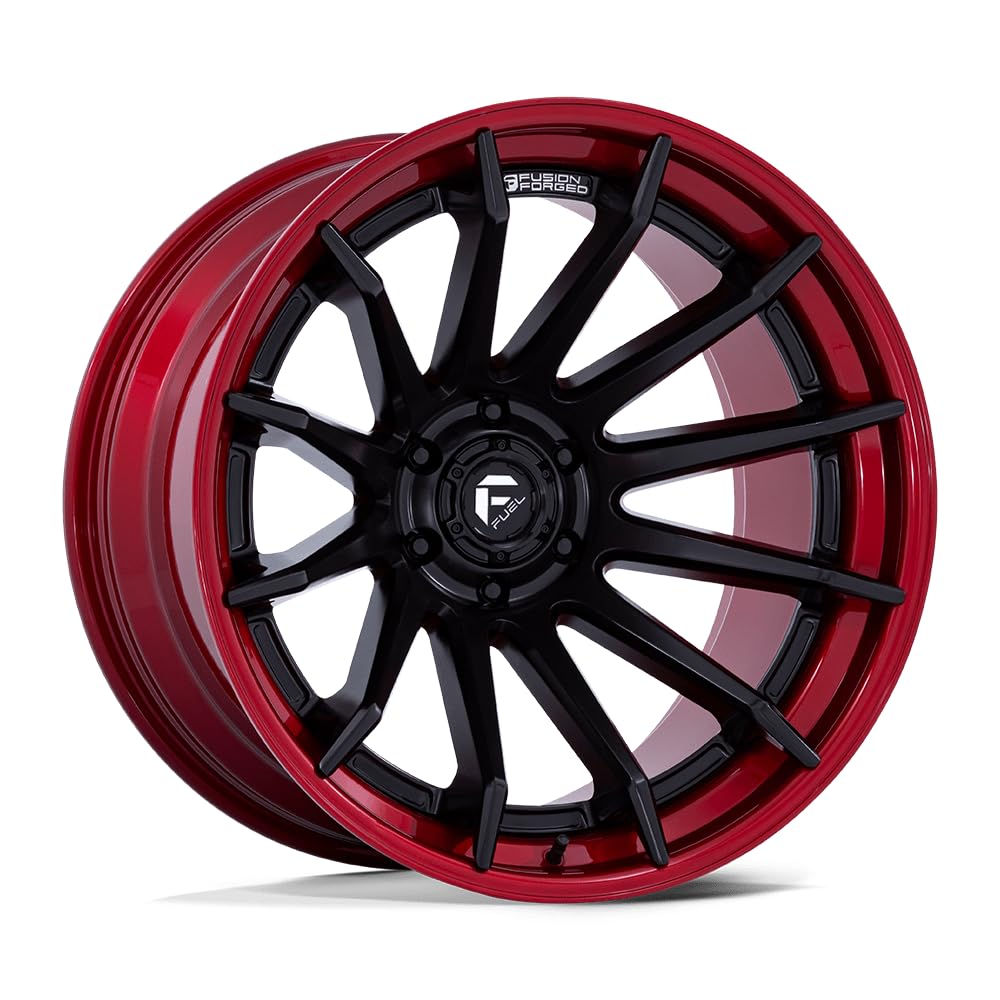 FUEL OFF-ROAD 20X10 FC403 BURN 5X5.0 4.79-18mm MATTE BLACK WITH CANDY RED LIP - FC403MQ20105018N