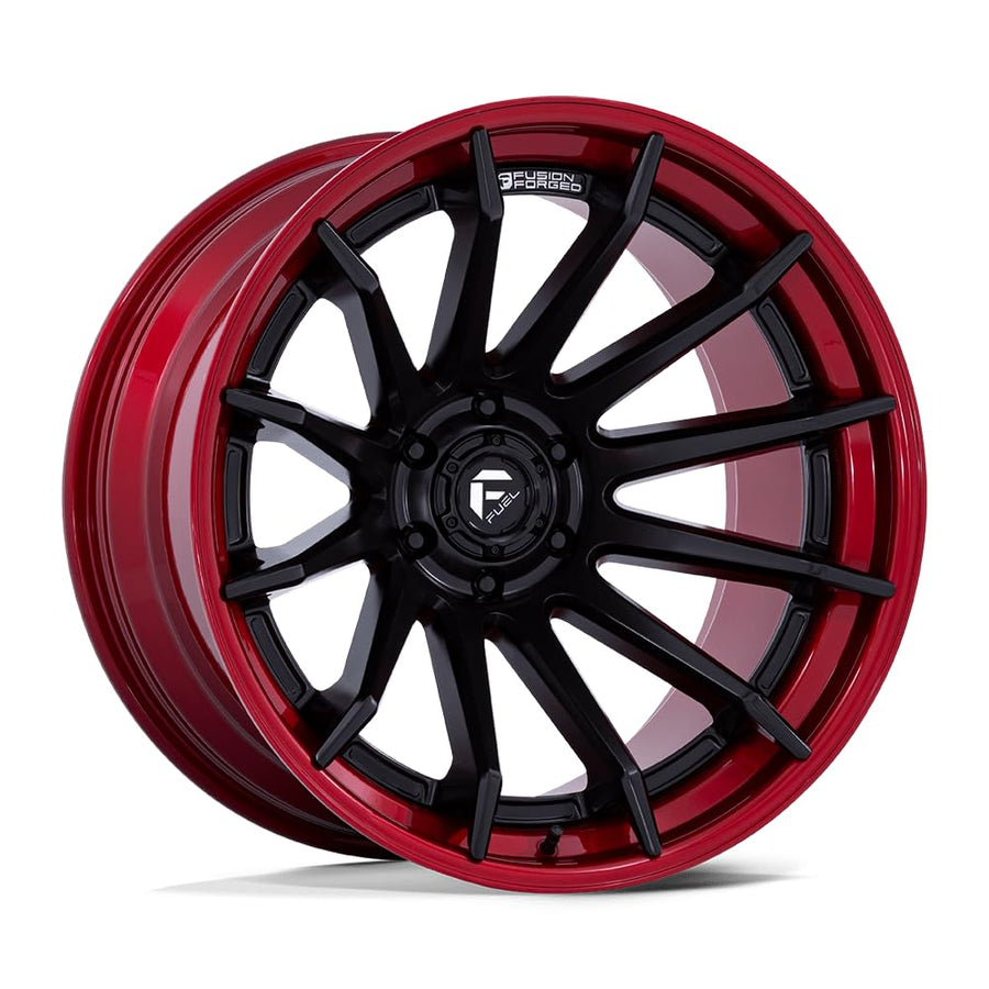 FUEL OFF-ROAD 20X10 FC403 BURN 5X5.0 4.79-18mm MATTE BLACK WITH CANDY RED LIP - FC403MQ20105018N