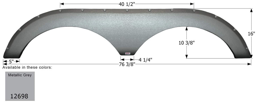 Fender Skirt ICON, Tandem, Heartland, FS2698, Metallic Grey