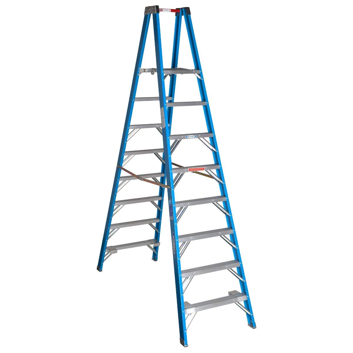 Twin Platform Ladder, Werner (PT6008) Fiberglass