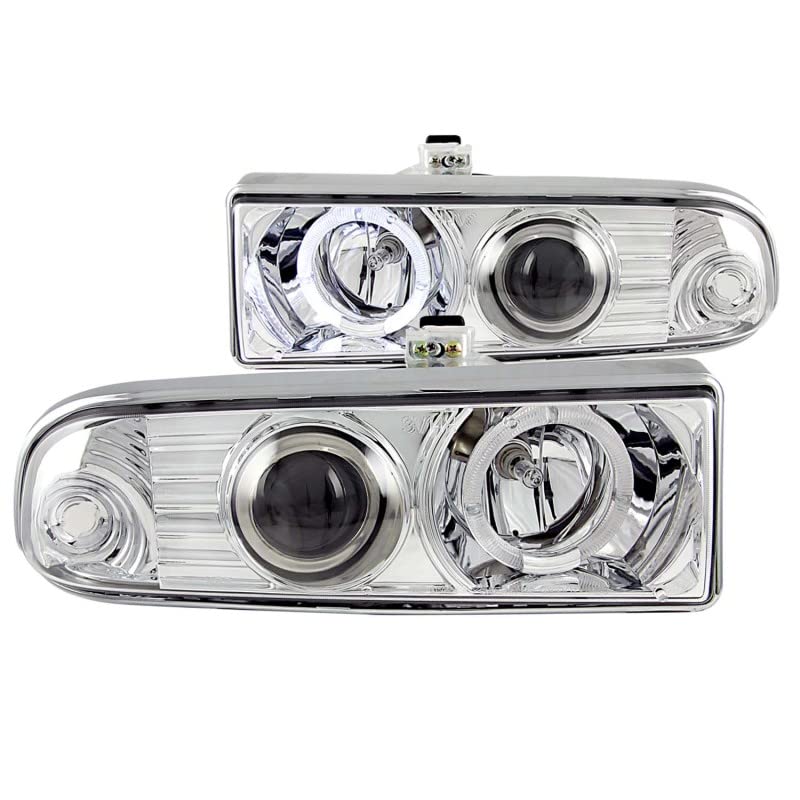 Projector Headlight Set ANZO USA w/CCFL Halo-Chrome