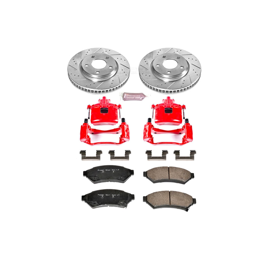 Power Stop 1-Click Performance Brake Kit (KC1588) with Calipers For Buick Allure, Buick LaCrosse, Buick Terr, Chevrolet Uplan, Pontiac Grand Prix, Pontiac Mont, Saturn R [Model Specific]