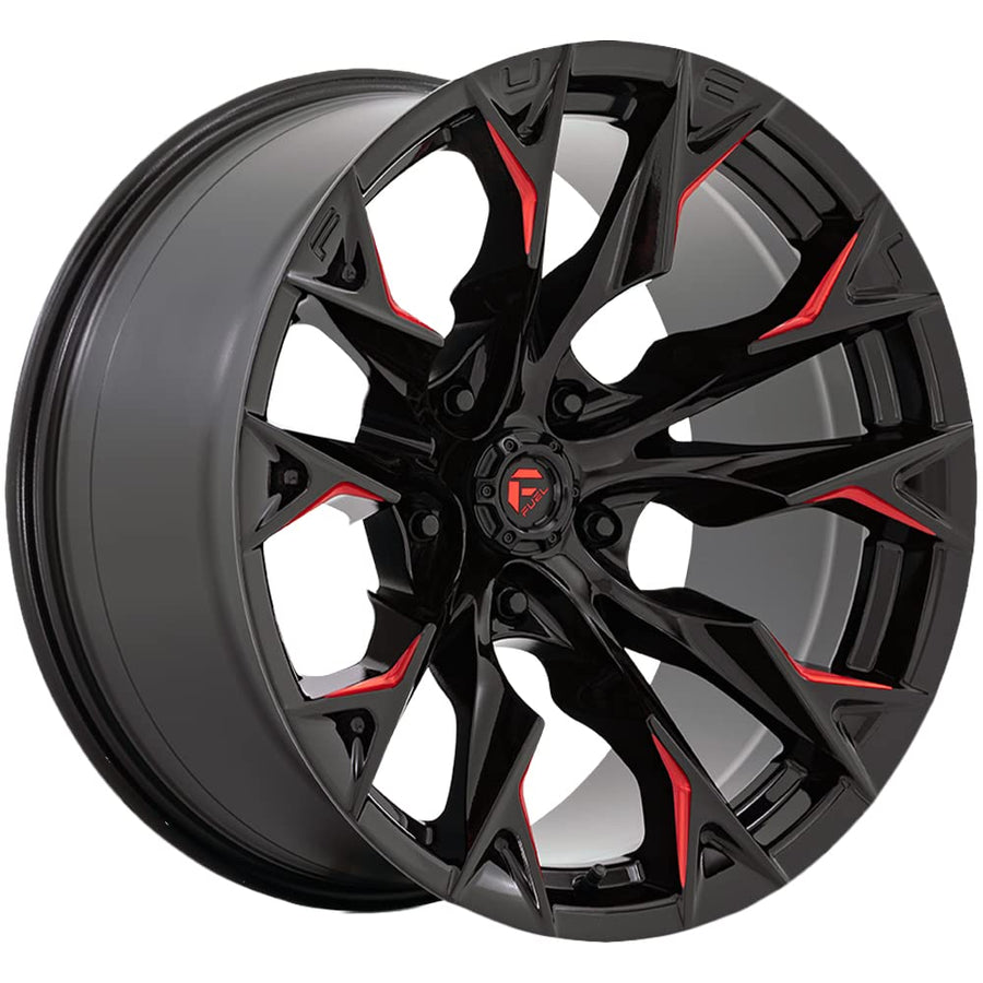 FLAME FUEL OFF-ROAD 20X12 5X5.0 4.77-44mm GLOSS BLACK MILLED WITH CANDY RED - D82320207547