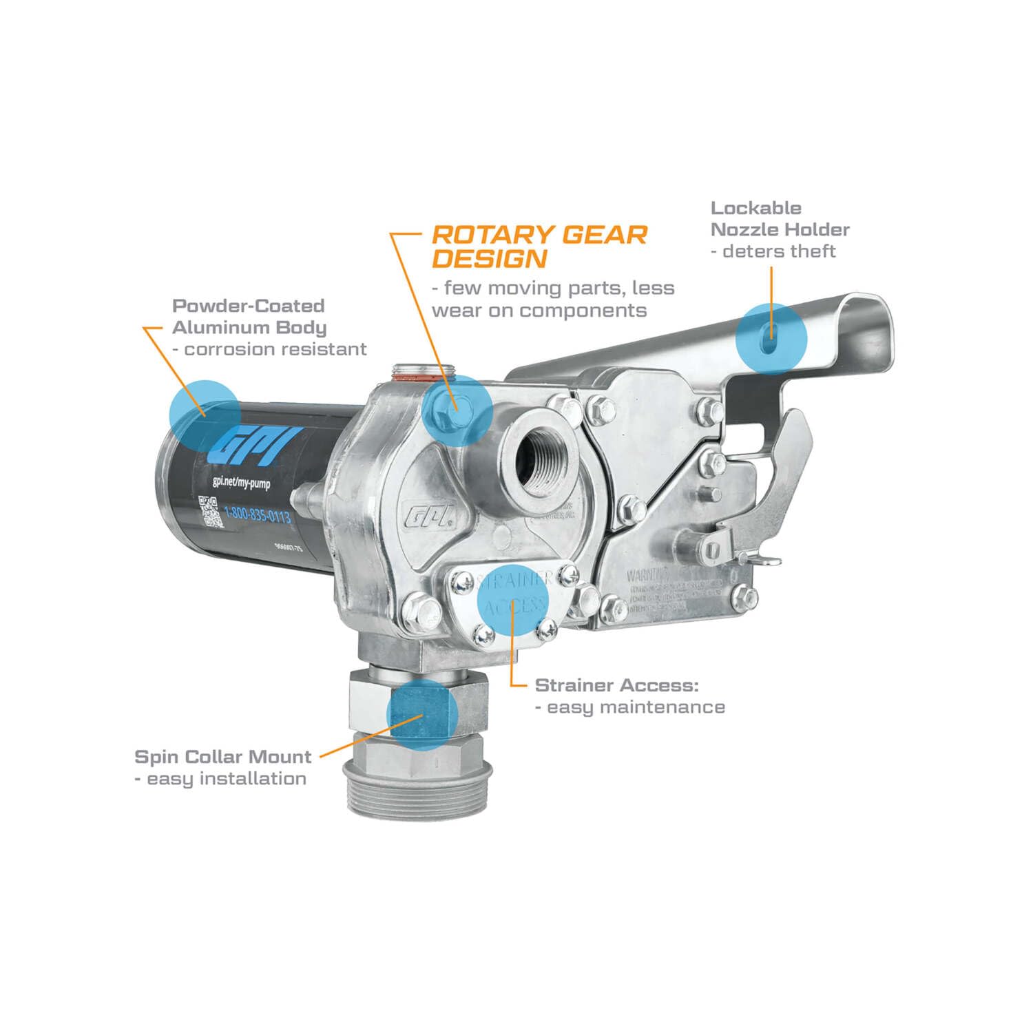 M150S GPI - METHANOL Series, Pump Only, 15 GPM, 12 Volt (110700-01)