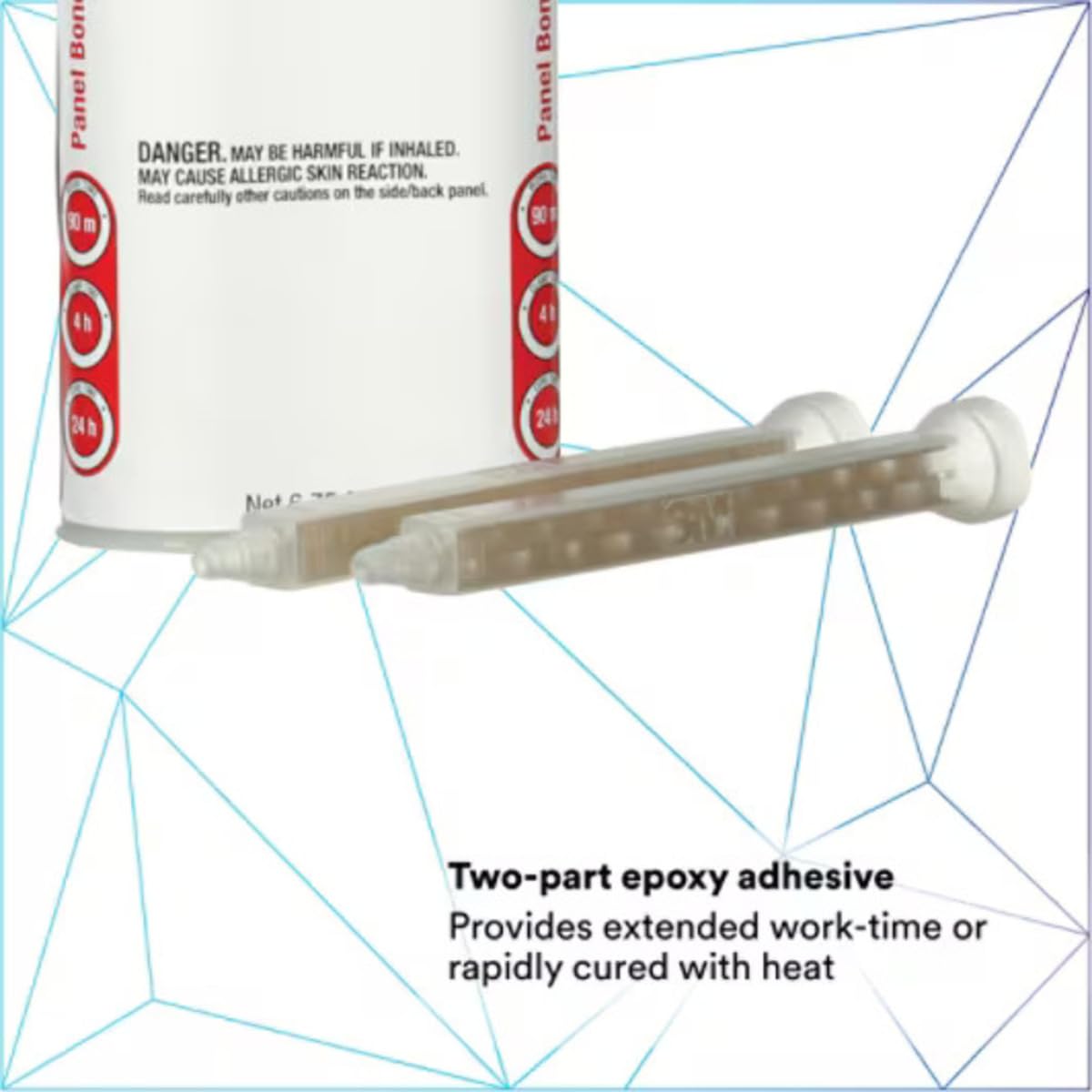 3M 08115 Panel Bonding Adhesive, OEM Recommended Two-Part Epoxy, 200 mL Cartridge, Bonds Metal & Composites for Auto Body Panel Repair (1 Cartridge)