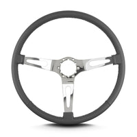 Teardrop Lecarra 66306 15" Polished Thin Grip Dark Grey 3 Spoke