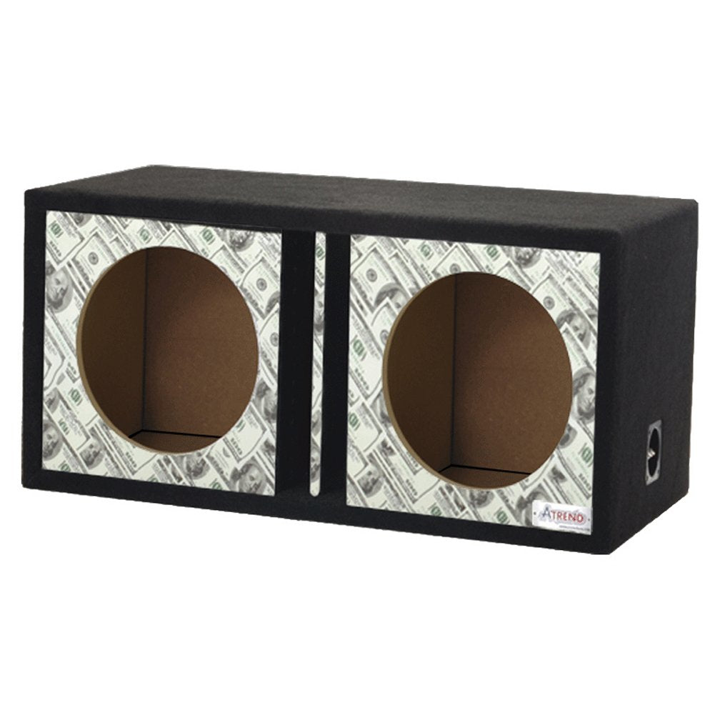 Dual Vented Atrend GFX Series Chamber 12" Subwoofer Enclosure (Bankroll)