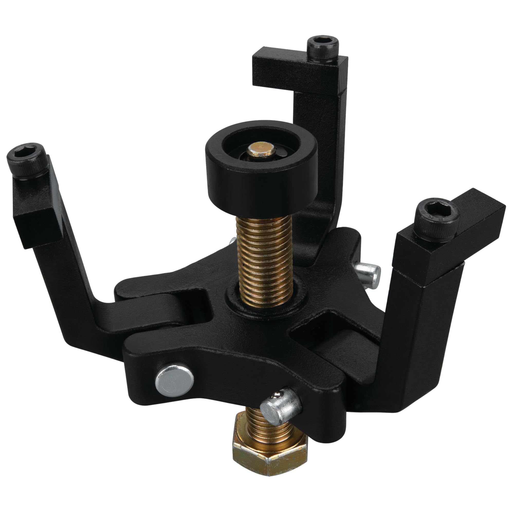 GM LS & Dodge V8 Performance Tool W161 Harmonic Balancer Puller - Chrome Moly, Carbon Steel, Adjustable Feet, Easy Balancer Removal, Black