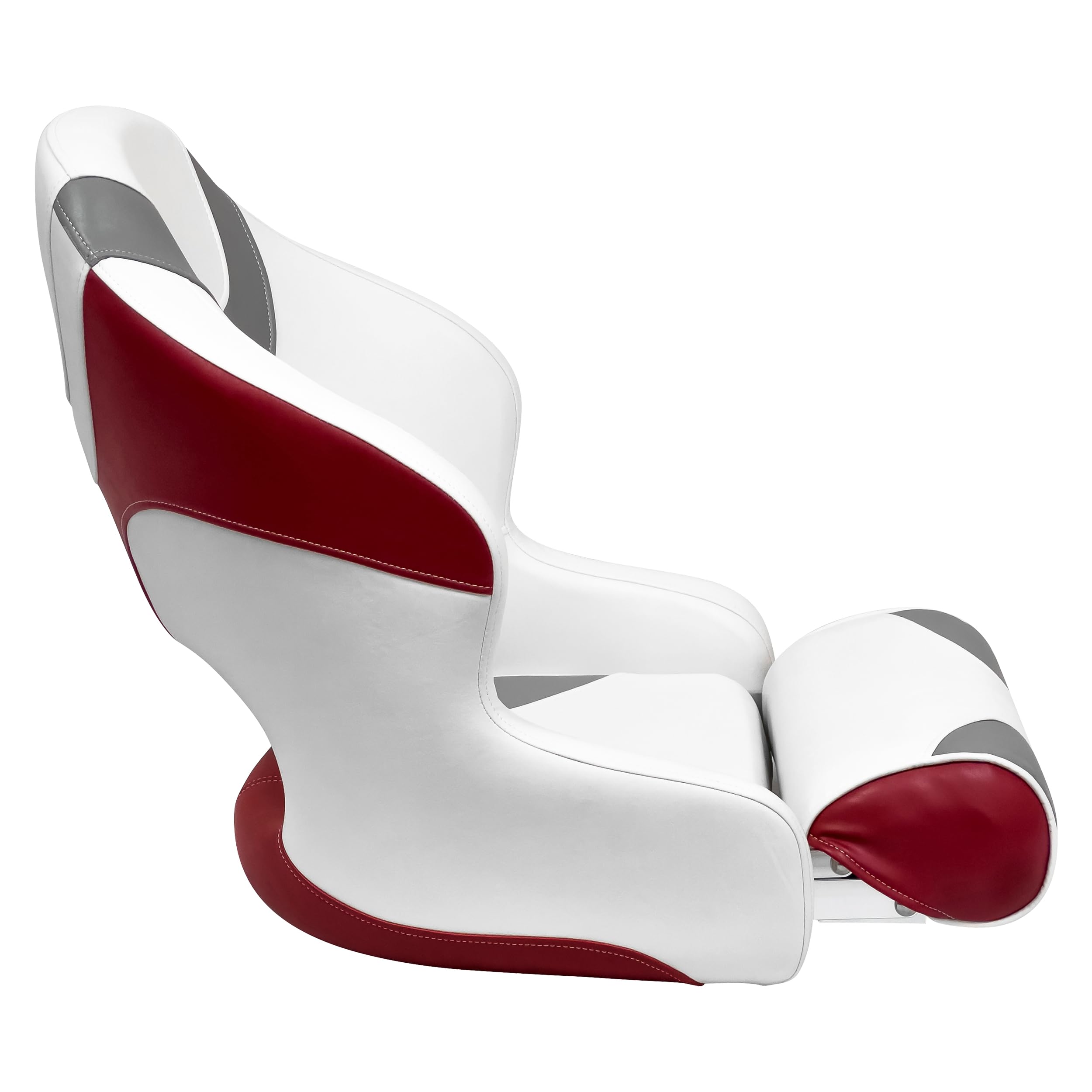 Baja Series Wise 3315-1774 Bucket Seat with Bolster, Brite White/Grey/Dark Red