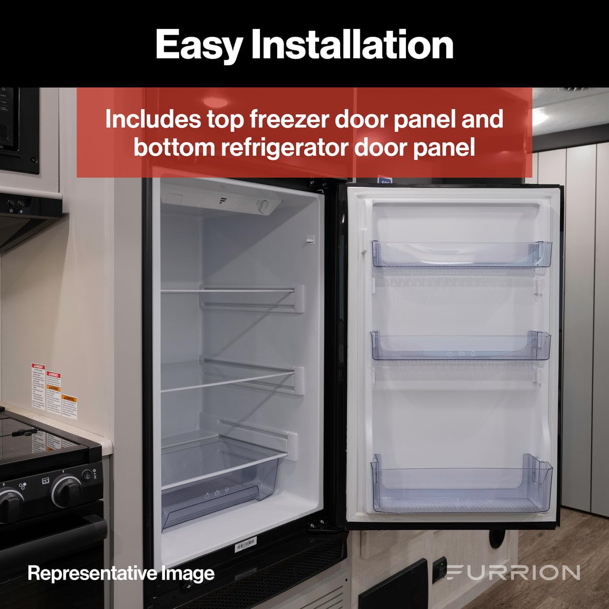 Furrion® - Stainless Steel Replacement Door Panels for Furrion Arctic® 8 cu. ft. Refrigerator #C-FCR08DCGTA-A01