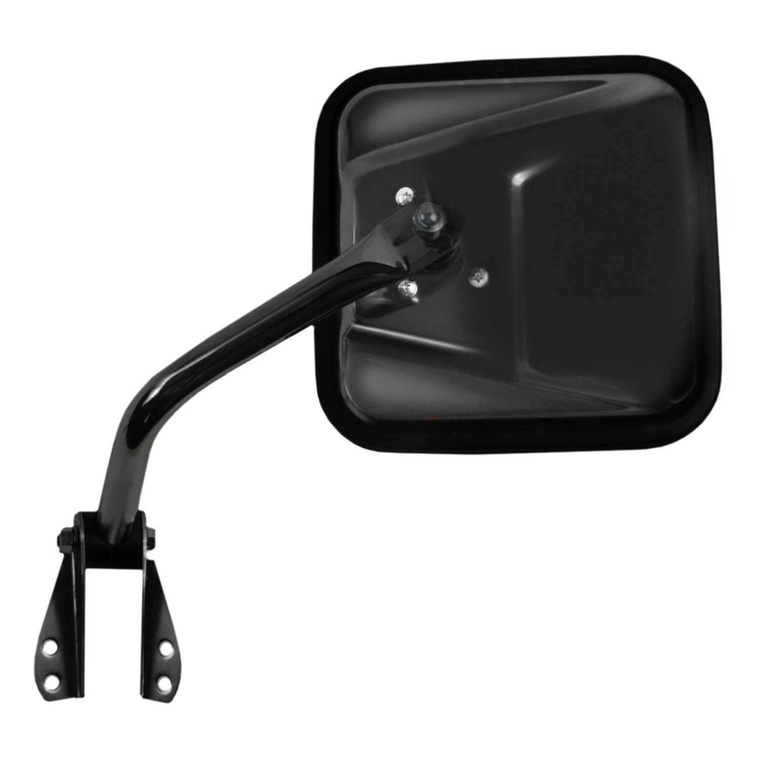 Passenger Side Fit System 60019C Mirror for Jeep CJ, Black, Foldaway, Manual