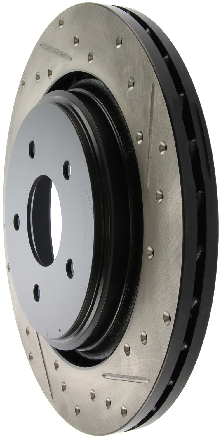 Sport Drilled/Slotted Brake Rotor StopTech 127.62096L (Rear Left), 1 Pack
