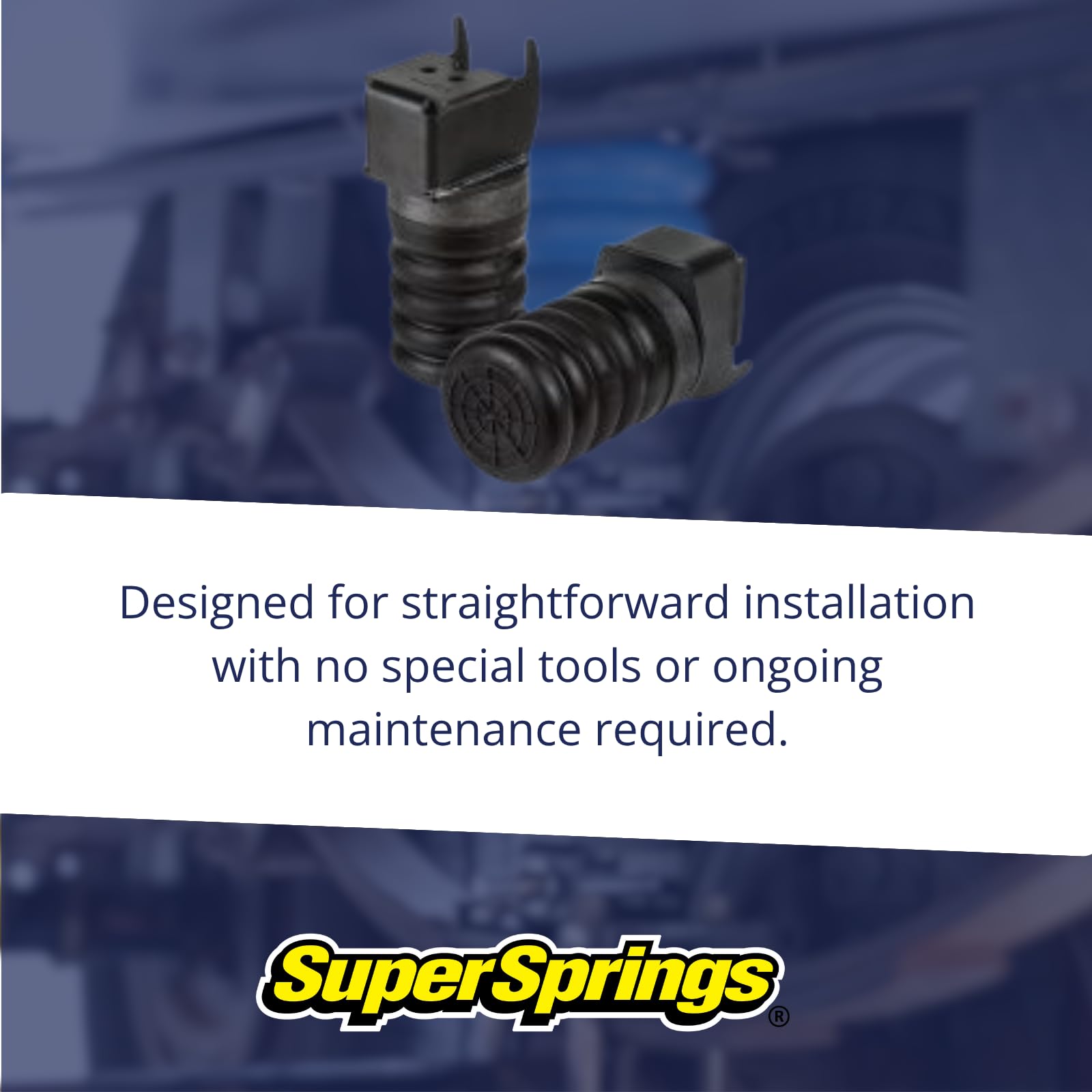 SuperSprings SSR-117-47 Black Left and Right Rear SumoSprings fits 2009 2020 F150 4x4 | Reduces Rear End Sag, Decreases Vibration, Stabilizes Sway & Softens Harsh Rebounds