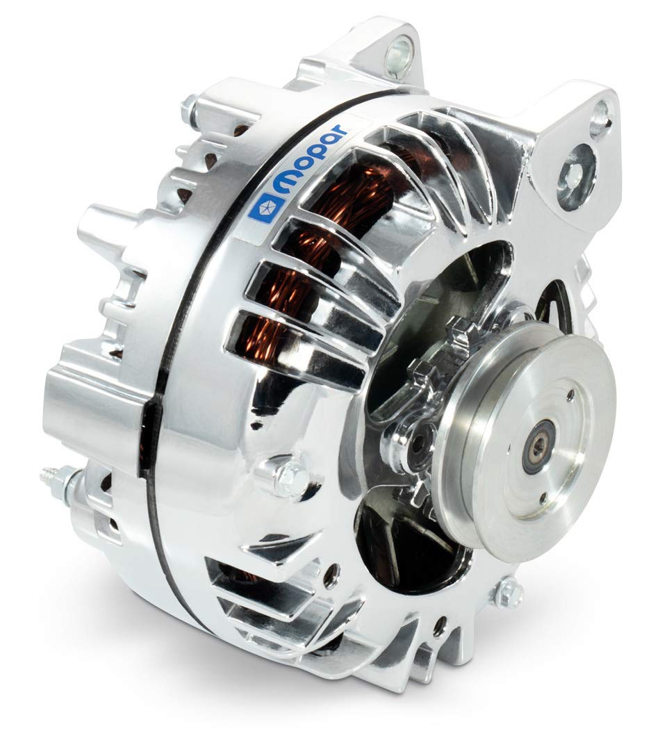 110 amp PFM Alternator, 12V, OEM / 1-Wire, Single V-Belt Pulley, Chrome, Mopar, Each