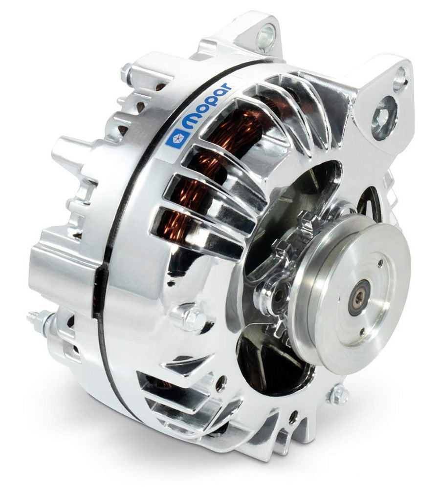 110 amp PFM Alternator, 12V, OEM / 1-Wire, Single V-Belt Pulley, Chrome, Mopar, Each