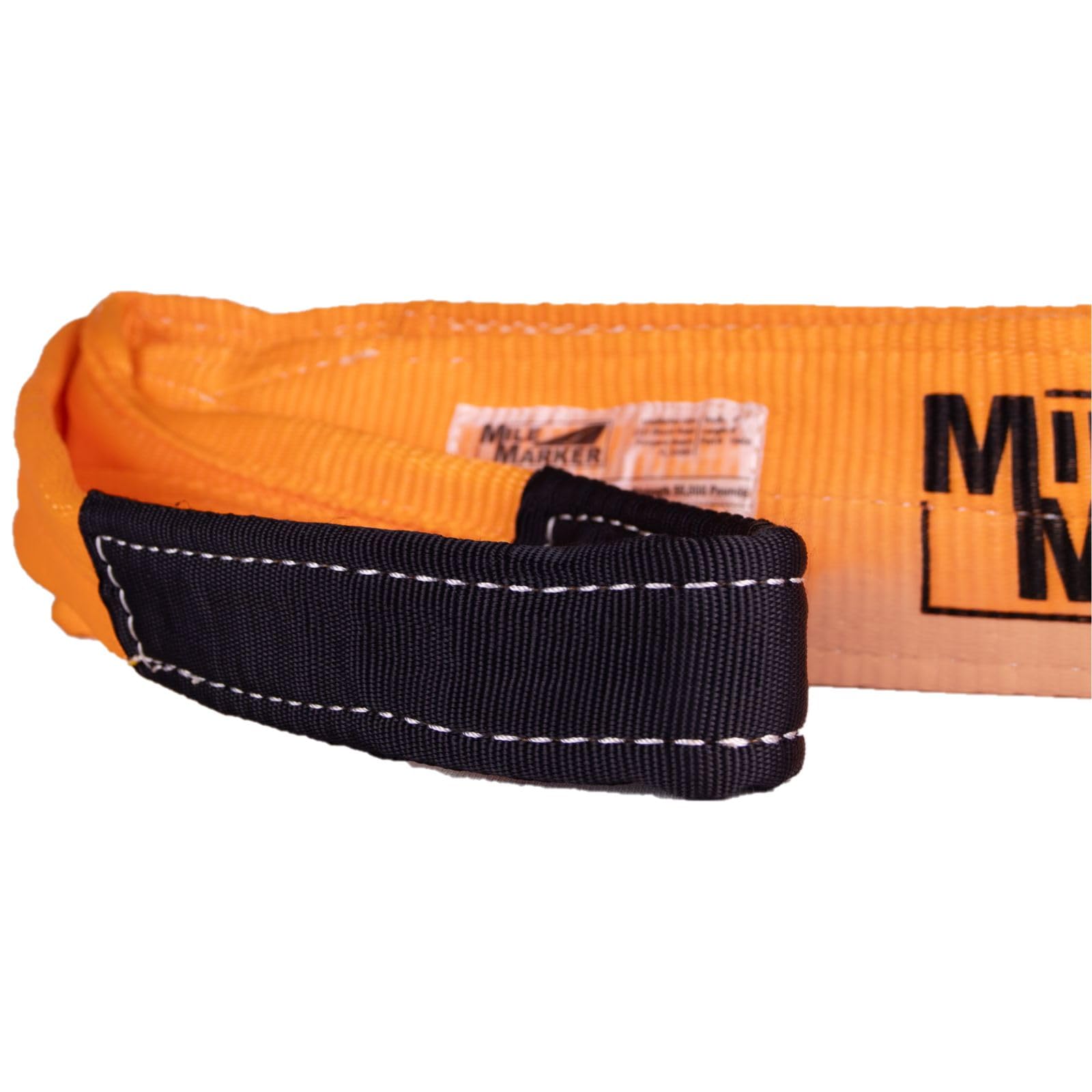 Mile Marker Single Orange 4" x 6' 19406 Tree Saver Strap - Rated at 50,000 Pound Capacity - Safe & Responsible Off Road Rescues - Reinforced Eyelet on Each End