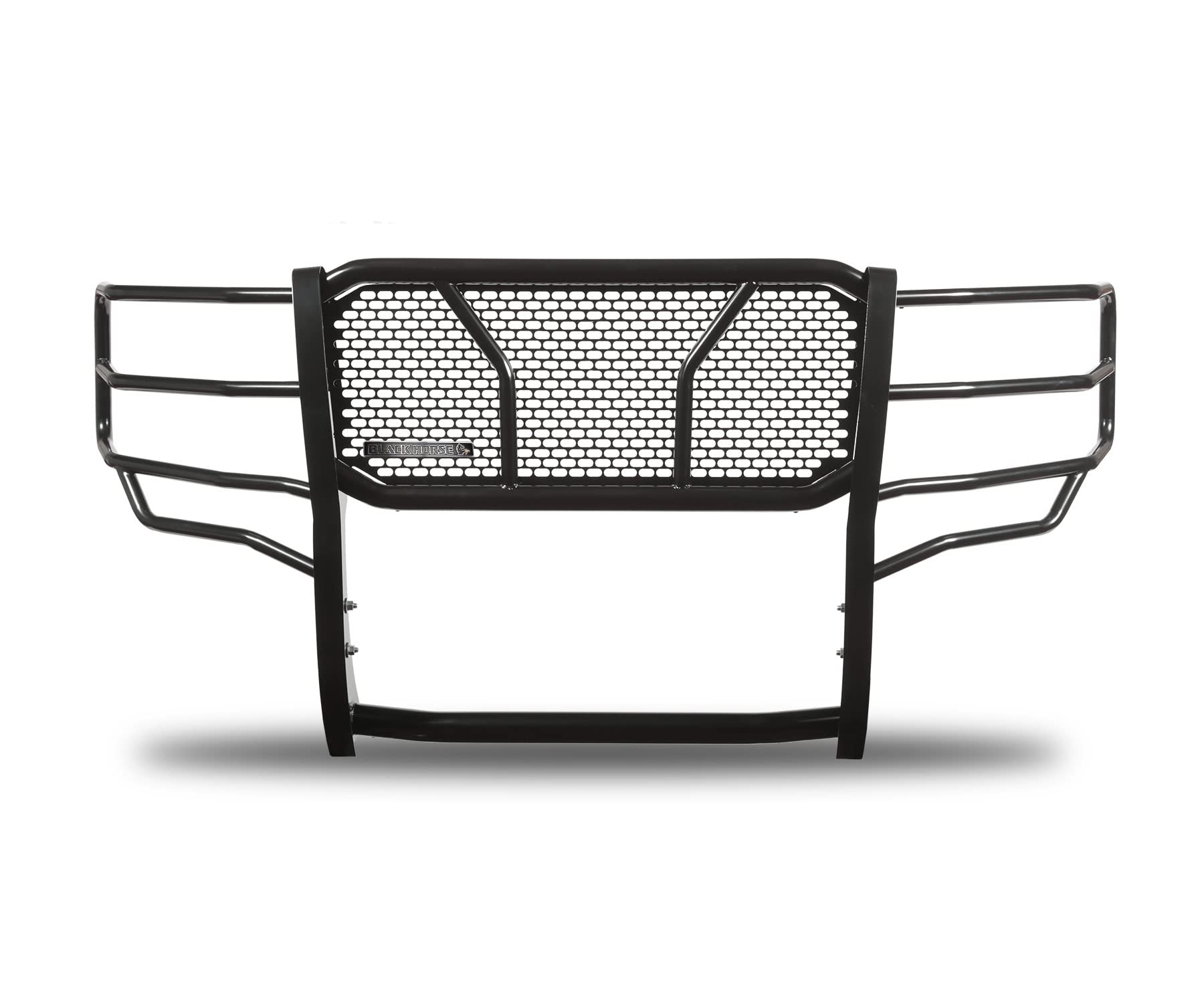 Heavy Duty Black Horse Rugged Grille Guard Modular Black Compatible with 2019-2021 Chevrolet Silverado 1500-RU-CHSI19-B