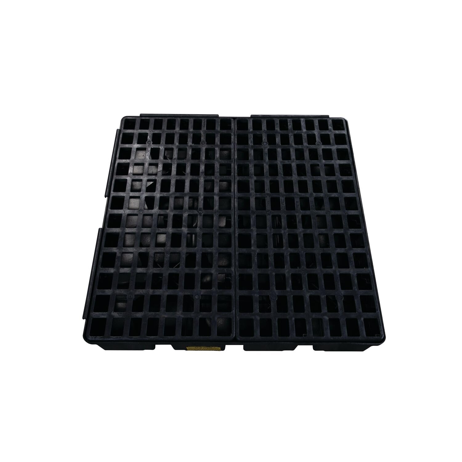 4 Drum Eagle Square Spill Platform with Forklift Pockets, 51.5"x51.5"x6.5", 60.5 Gallon Sump, 10,000 lbs. Load Capacity Containment Tray, Made in USA, Black, 1635B