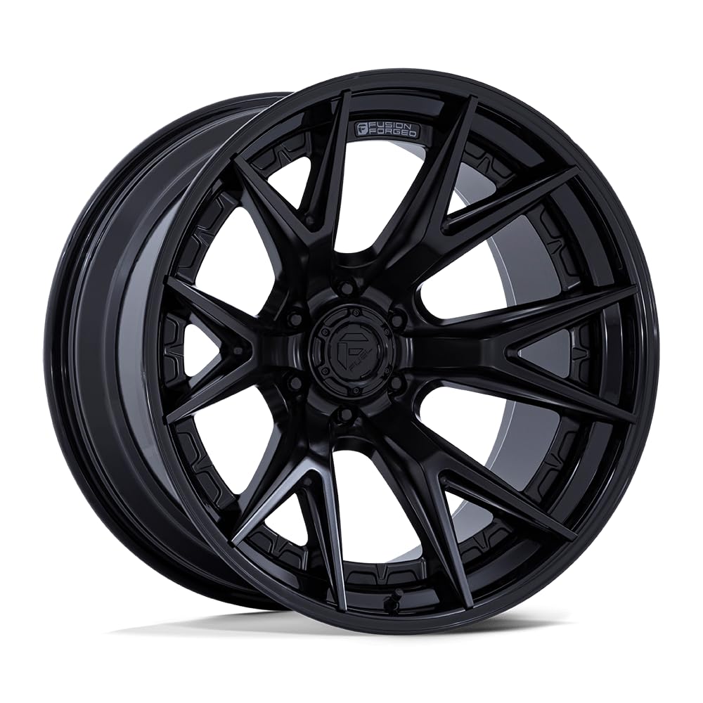 FUEL OFF-ROAD 24X12 FC402 CATALYST 6X5.5 4.77-44mm MATTE BLACK WITH GLOSS BLACK LIP - FC402MX24126844N