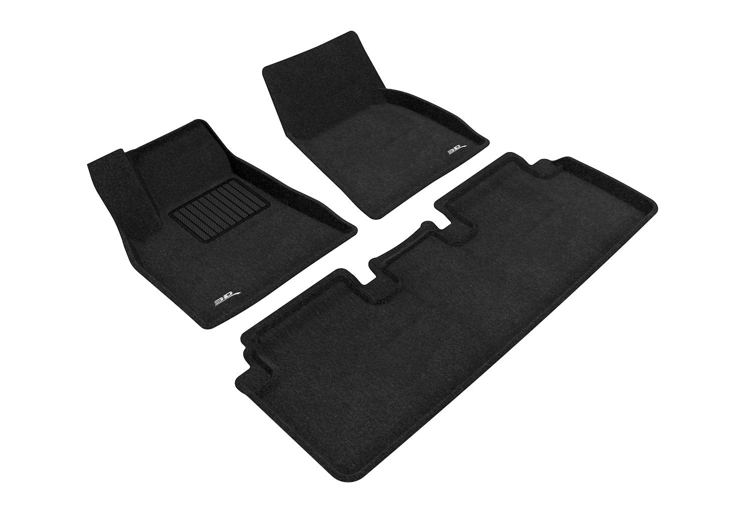 3D MAXpider Custom Fit All-Weather Carpeted Floor Mats for 2012-2014 Tesla Model S Car Floor Liners Elegant Series (1ST & 2ND Row)