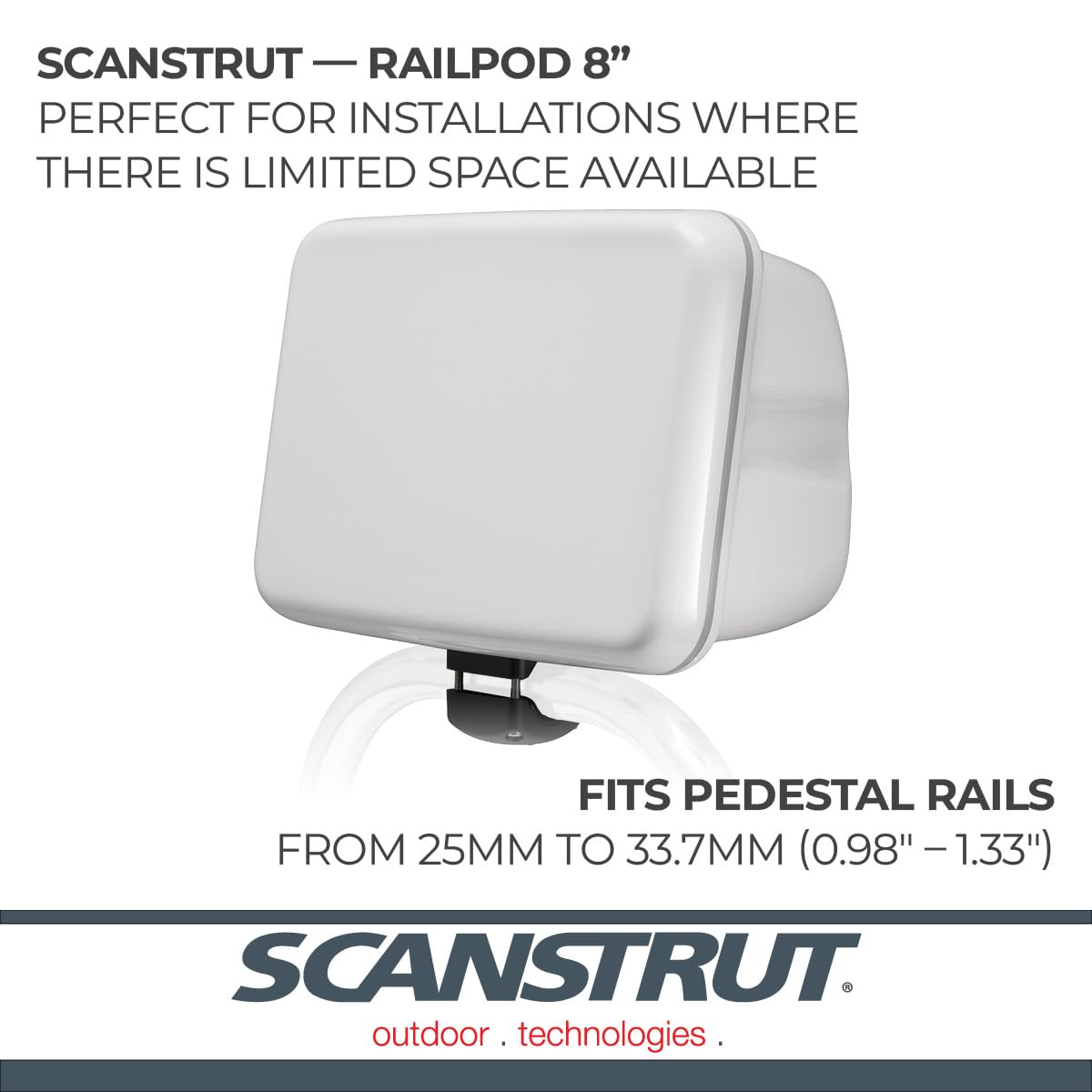 ScanPod Rail Pod SPR-8-RM for displays up to 9"