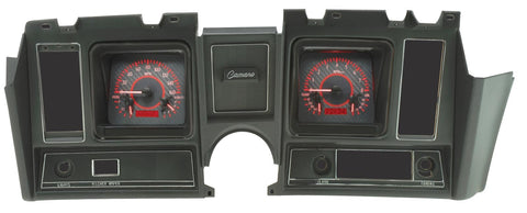 Dakota Digital VHX-69C-C-R Carbon Fiber Compatible with 1969 Chevy Camaro Analog Dash Gauge System Red Backlighting