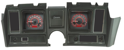 Dakota Digital VHX-69C-C-R Carbon Fiber Compatible with 1969 Chevy Camaro Analog Dash Gauge System Red Backlighting