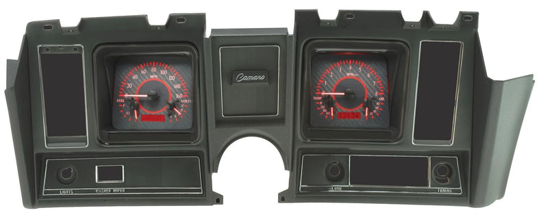 Dakota Digital VHX-69C-C-R Carbon Fiber Compatible with 1969 Chevy Camaro Analog Dash Gauge System Red Backlighting