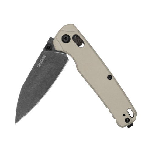 Kershaw Pocket Knife Bel Air, Bright Nickel, 3.1 Inch Stainless Steel Reverse Tanto Blade, EDC with Assisted Opening, Reversible Carry, USA Made, Everyday Carry Pocket Knife for Men and Women
