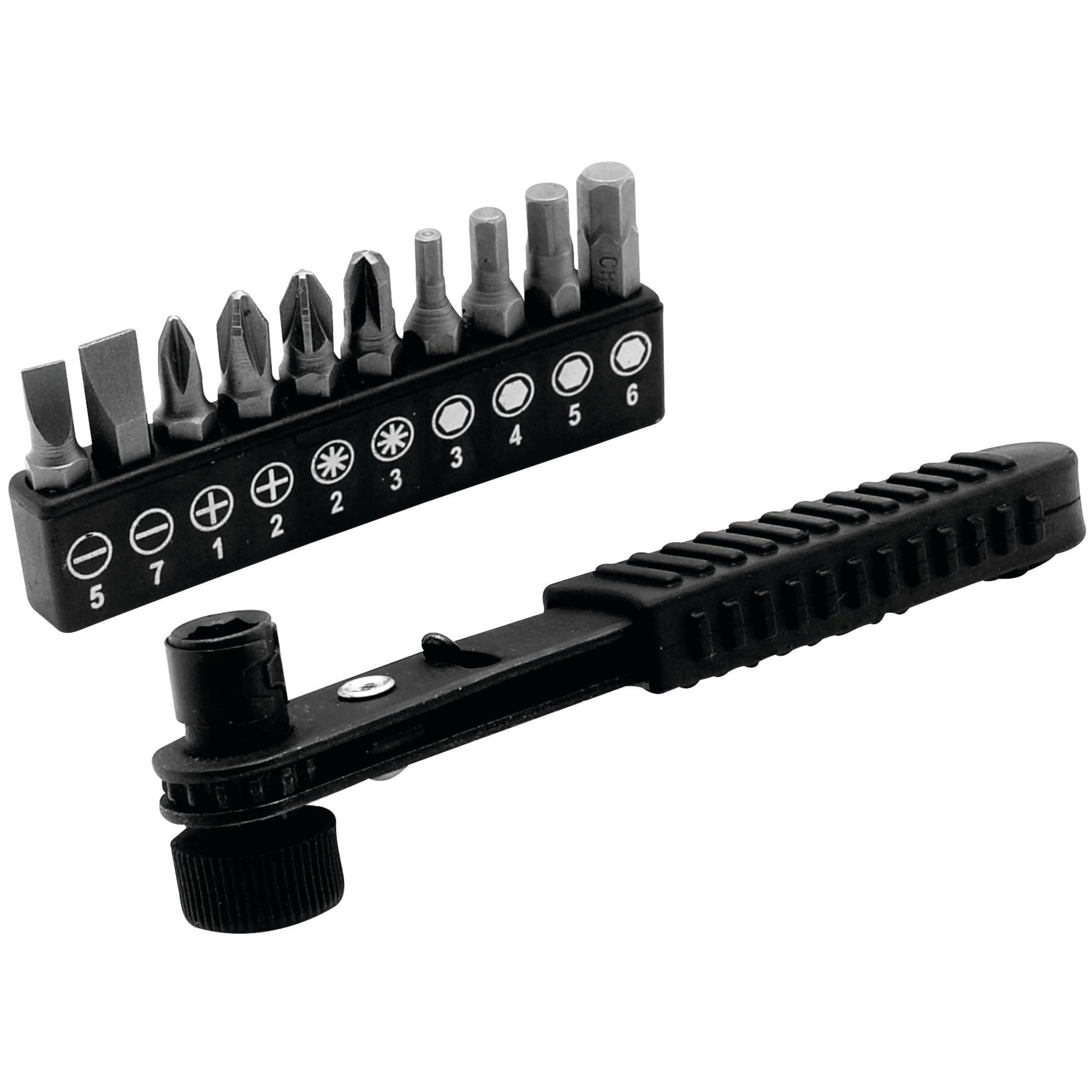 12-Piece Performance Tool Precision Screwdriver Set with Slotted, Phillips, Hex, and Pozi Drive Bits in 3/16-Inch and 1/4-Inch Sizes
