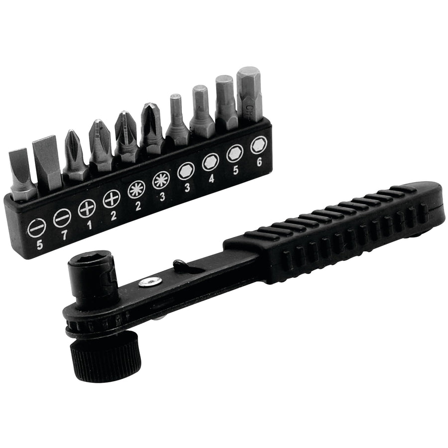 12-Piece Performance Tool Precision Screwdriver Set with Slotted, Phillips, Hex, and Pozi Drive Bits in 3/16-Inch and 1/4-Inch Sizes
