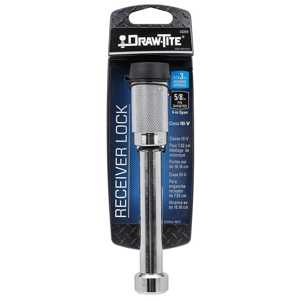 5/8" Dogbone Style Receiver Lock Draw-Tite 63259 with Sleeve for 3" Square Receivers