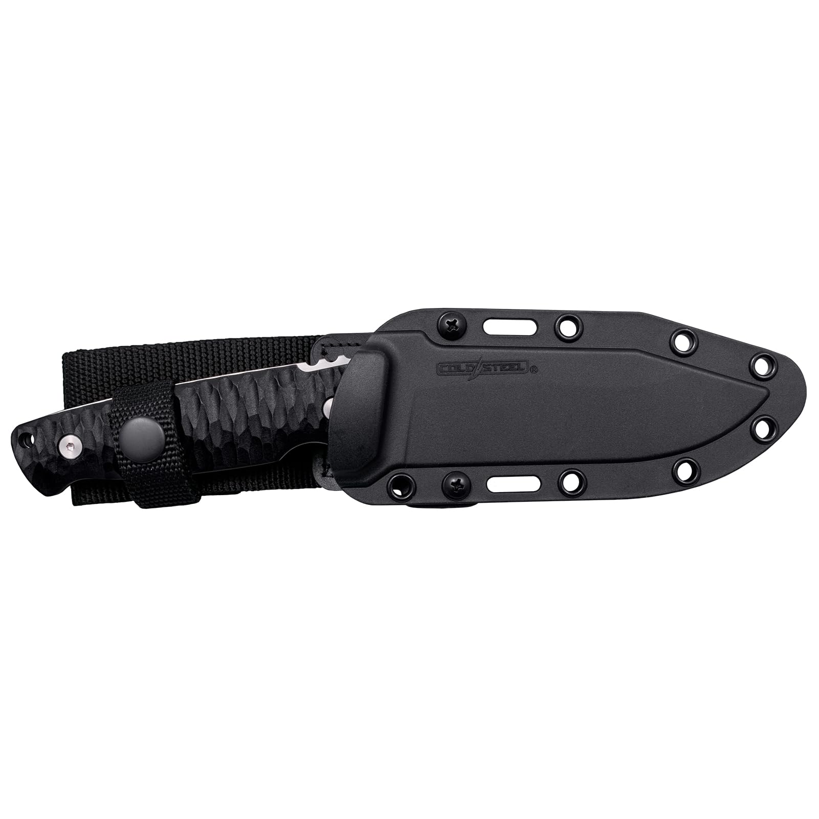 5" COLD STEEL Razor Tek Recurve Fixed Blade EDC Outdoor Camping Hunting Utility Knife, 4 5/8" Ergonomic Textured Handle, Weather-Resistant Secure-Ex Sheath