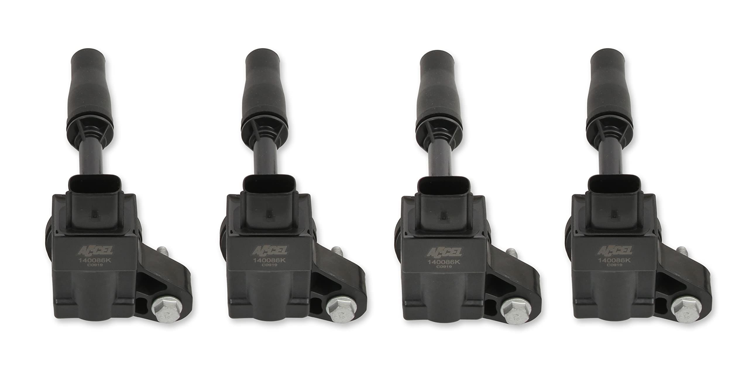 140086K-4 ACCEL Ignition Coils - Black, 4-Pack